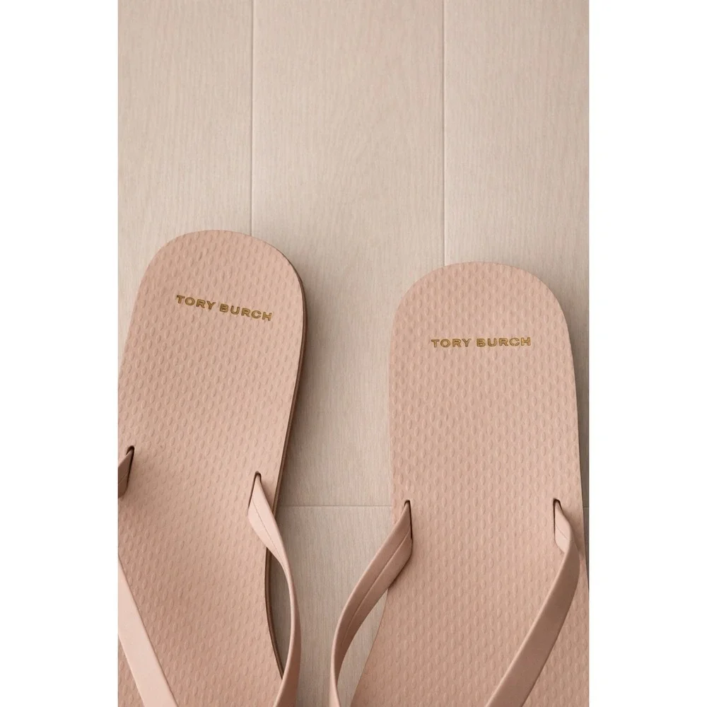 Tory Burch Mini Minnie Flip Flop Porcelain Pink Size 9 Womens Designer Sandals - Picture 3 of 4
